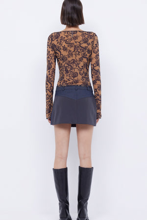 Bec + Bridge Fleur De Lis Long Sleeve Top | Bandana