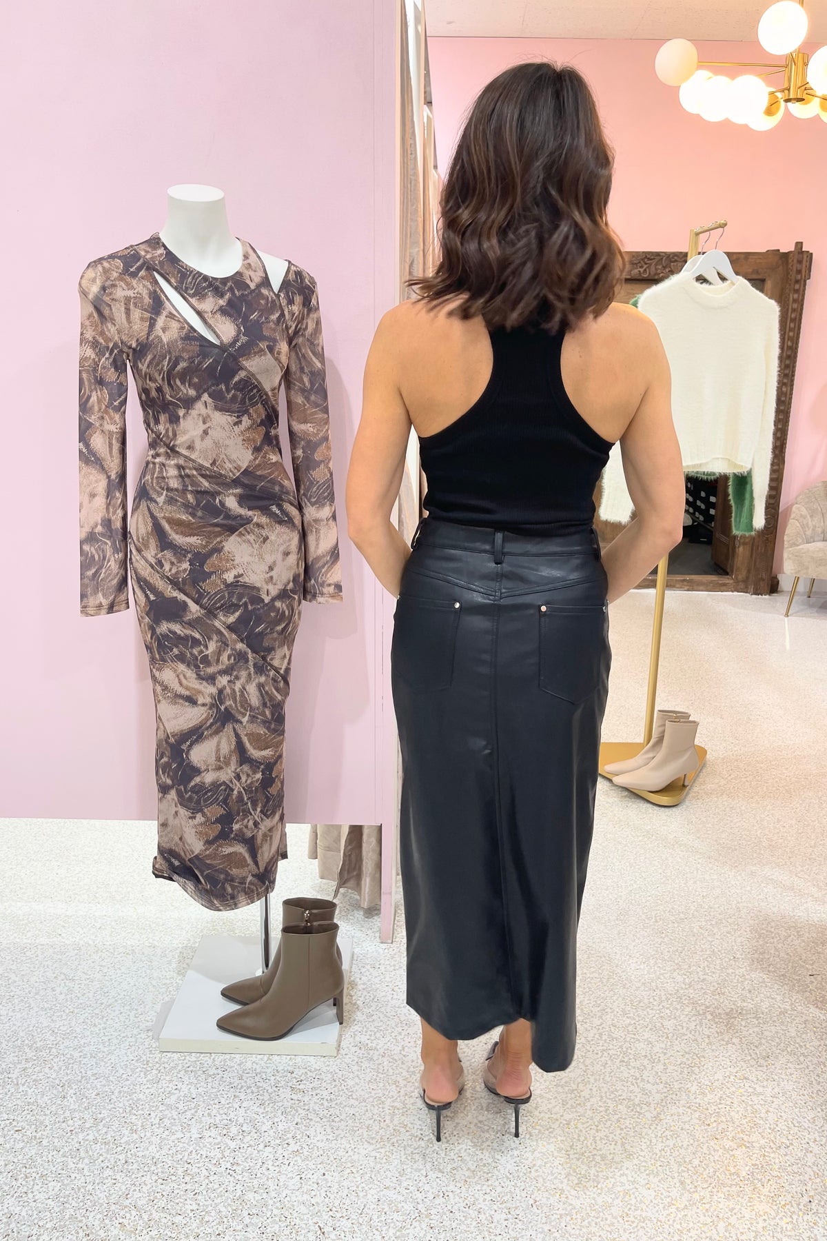 Chosen By Fifi & Annie The Waxed Midi Skirt | Black || BEST SELLER / RESTOCKED