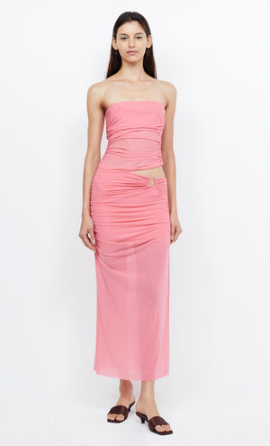 Bec + Bridge Iona Strapless Dress | Grapefruit Pink