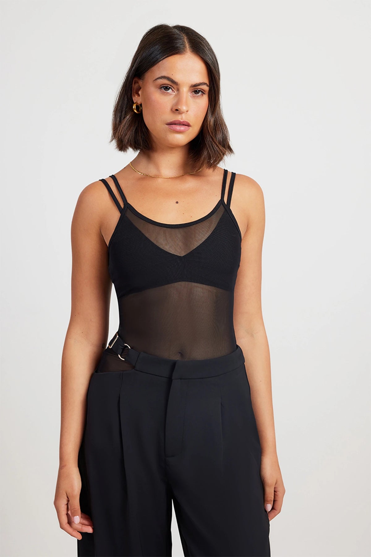 Misha Urban Rene Mesh Tank | Black