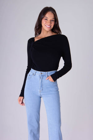 Chosen By Fifi & Annie Jessie Knot Shoulder Knit | Black