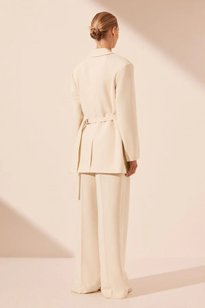 Shona Joy Irena Double Pocket Blazer With Belt | Rice