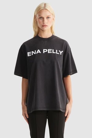 Ena Pelly Chloe Oversized Tee Core Logo | Vintage Black || BEST SELLER / RESTOCKED