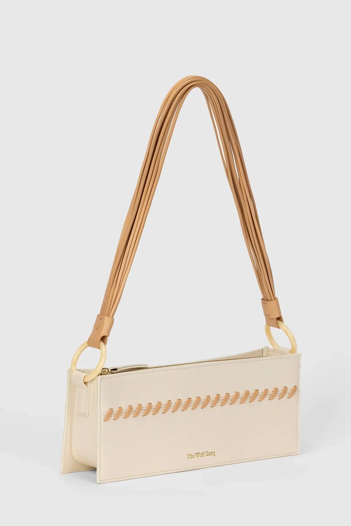 The Wolf Gang Ida Whipstitch Shoulder Bag | Ivory