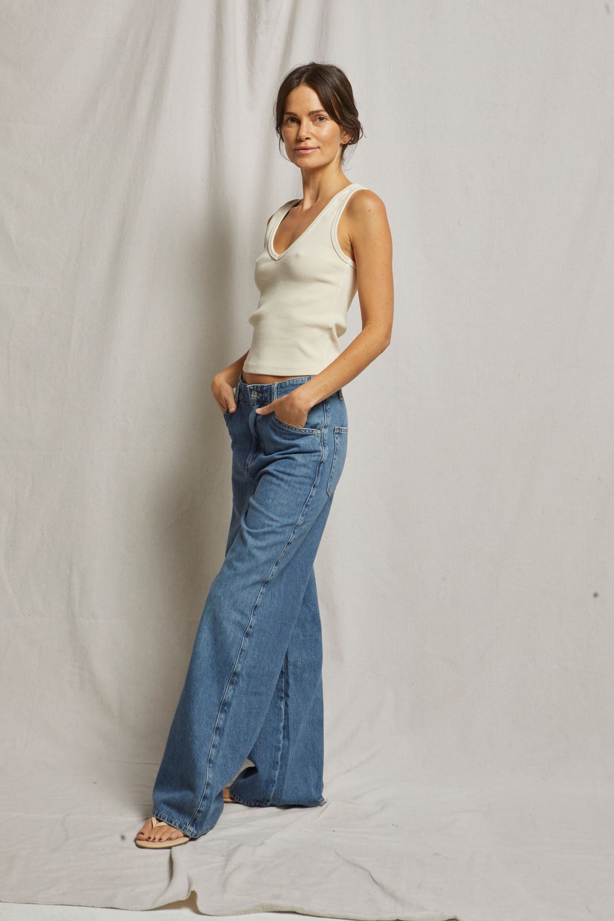 Perfect White Tee Maria V Neck Blondie Tank | Sugar