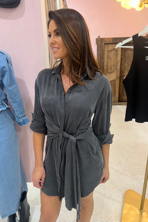 Sovere Isla Shirt Dress | Graphite