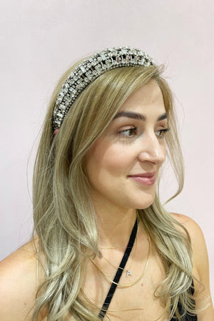 Morgan & Taylor Avah Headband | White Silver