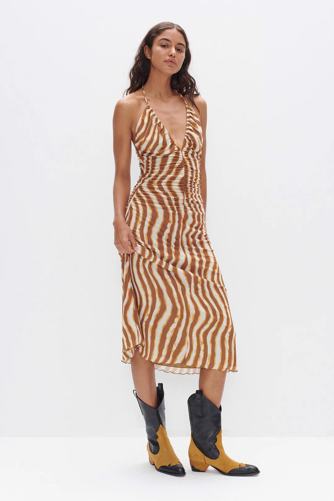 Ownley Ama Dress | Tie Dye Stripe