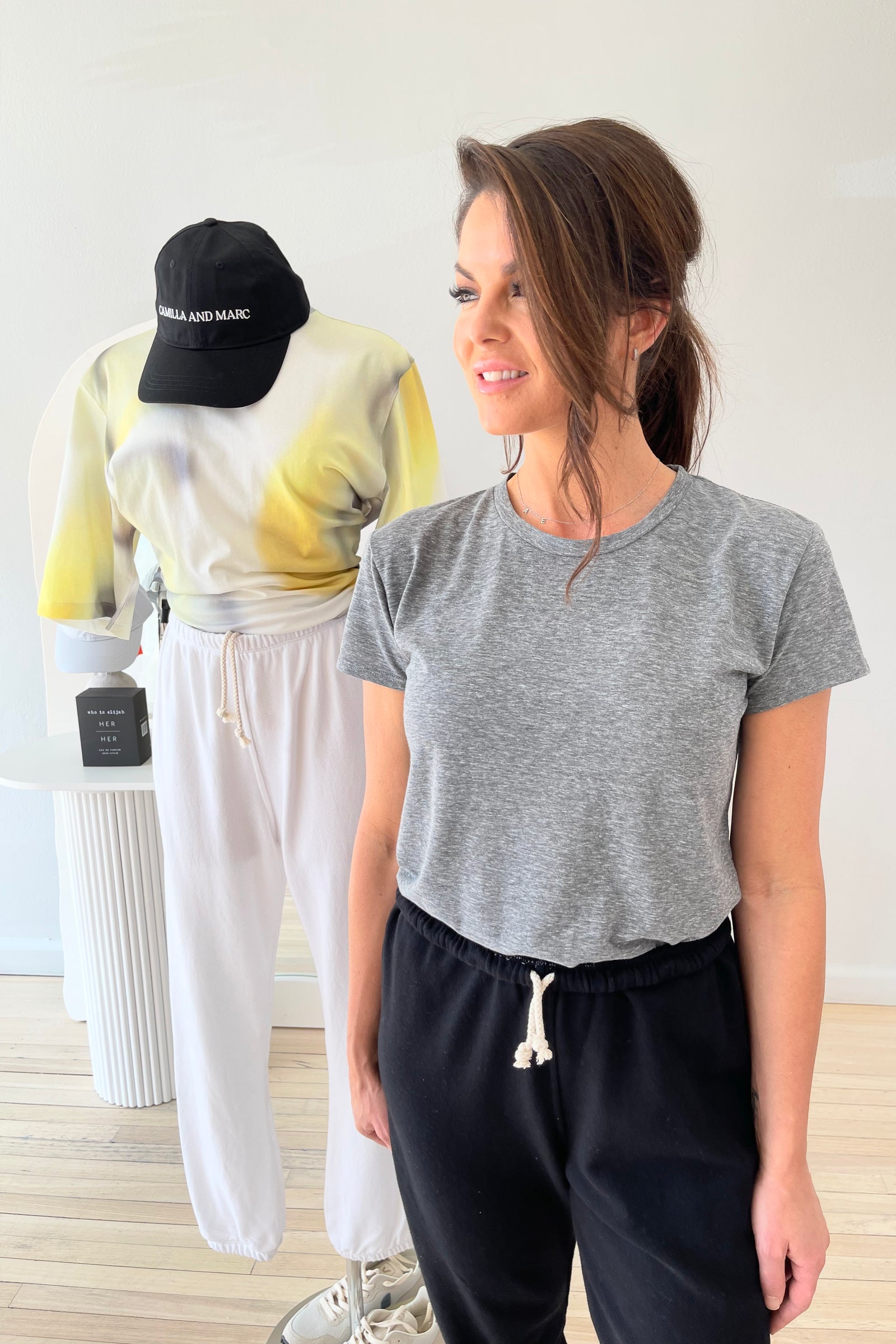 Perfect White Tee Harley Boxy Crew Tee | Heather Grey