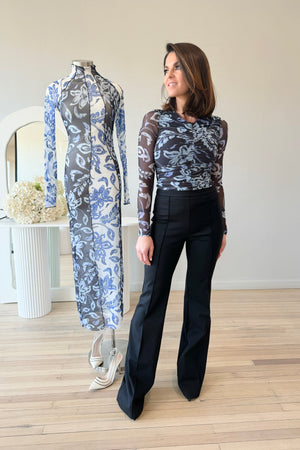 Significant Other Joan Long Sleeve Top | Dark Hibiscus