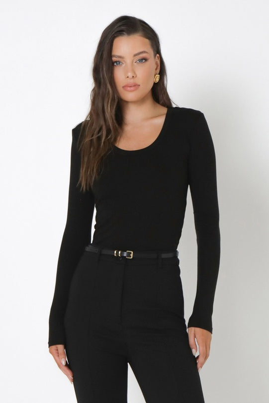 Madison The Label Malani Top | Black