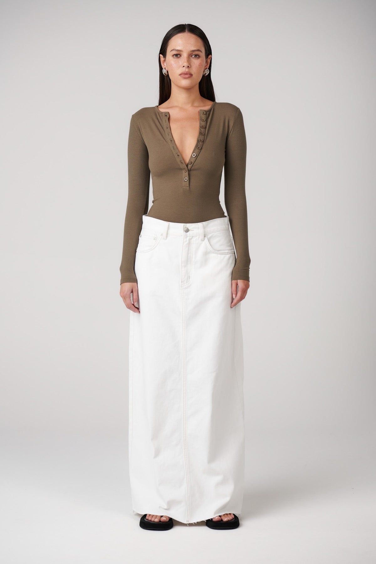 Bayse Brand Lara Bodysuit | Khaki