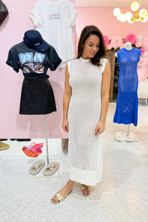 Ena Pelly Demi Knit Maxi Dress | Bright White