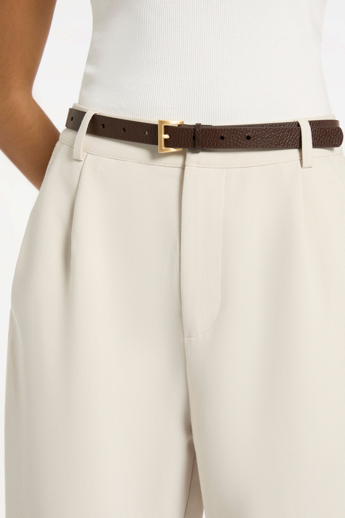 Status Anxiety Part Of Me Belt | Chocolate/Gold