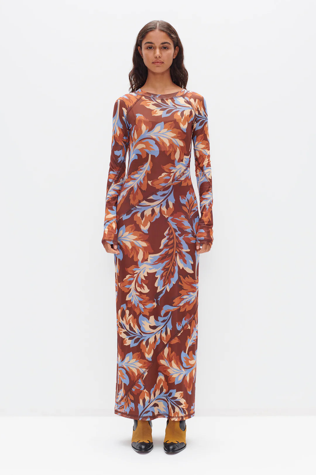 Ownley Carla Dress | Retro Leaf