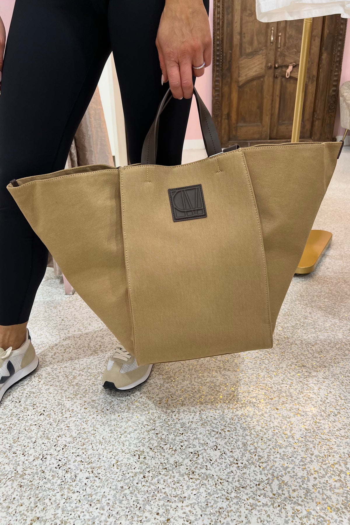 C&M Camilla & Marc Fallon Canvas Tote | Khaki/Chocolate