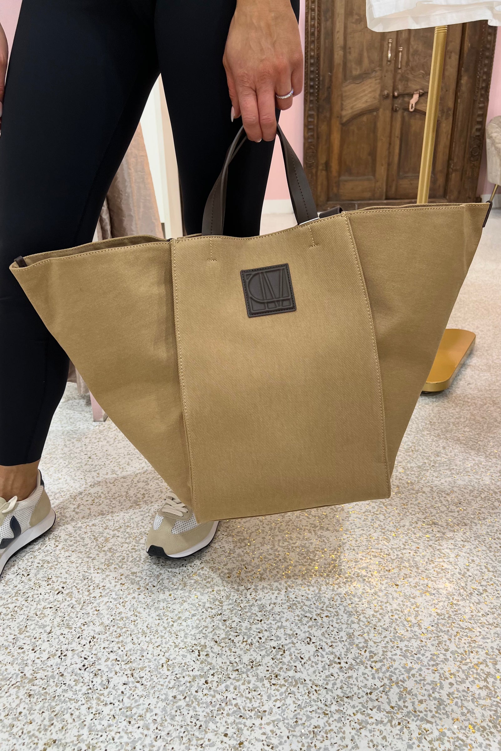 C&M Camilla & Marc Fallon Canvas Tote | Khaki/Chocolate