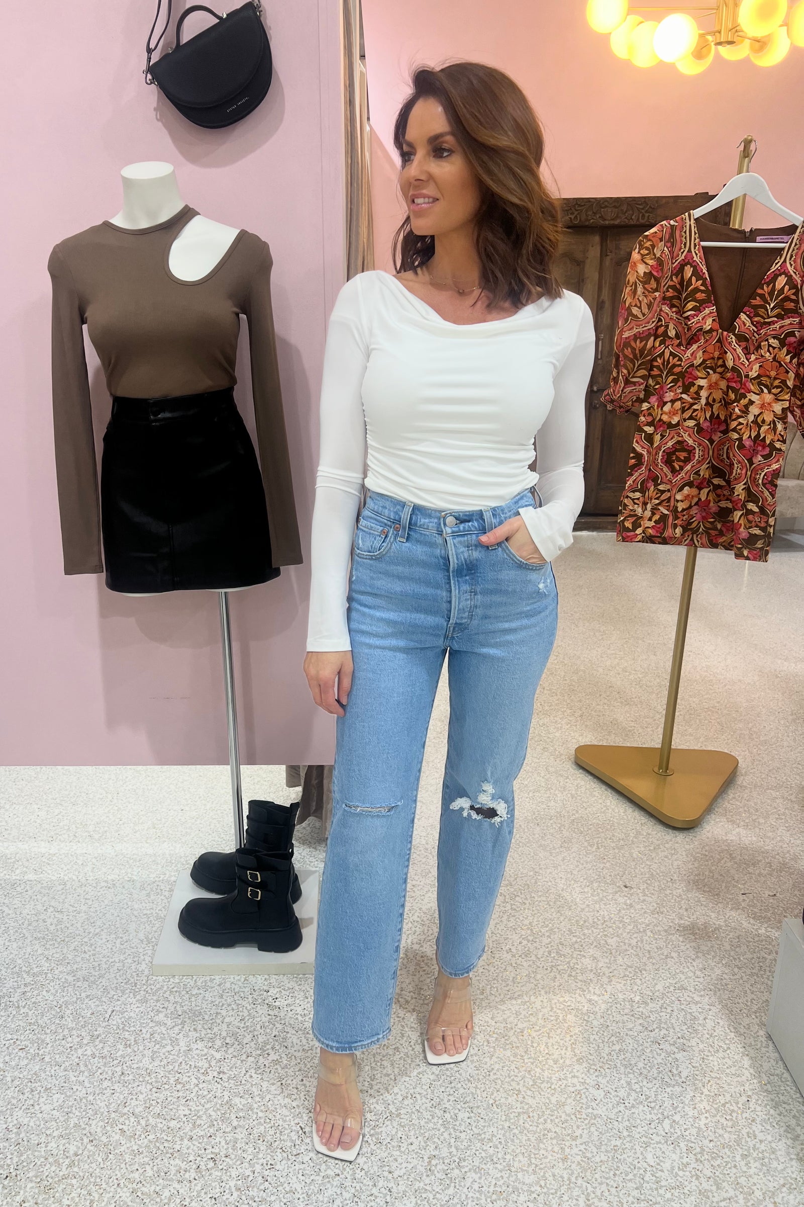 Hansen & Gretel Tyrell Jersey Top | Ivory