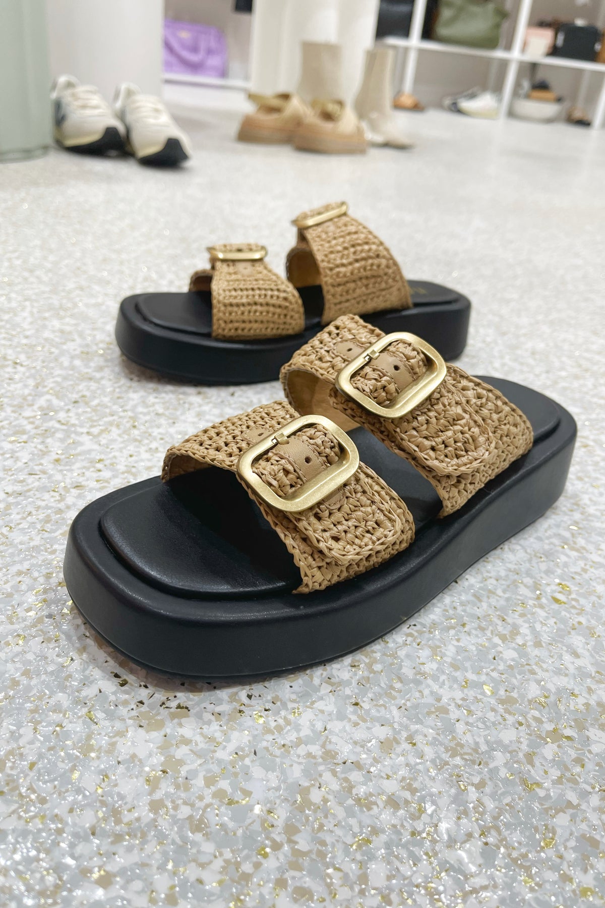 Hael & Jax Aria Platform Slide | Tan