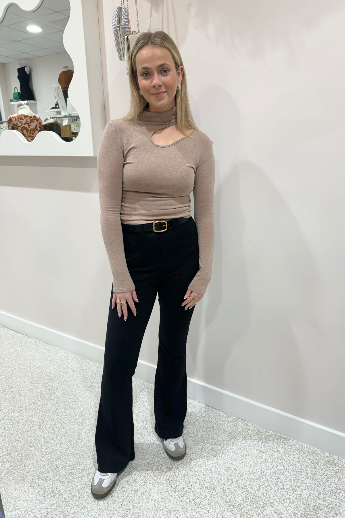 Chosen By Fifi & Annie Nola Shoulder Cut Out Long Sleeve Top | Rose Marle