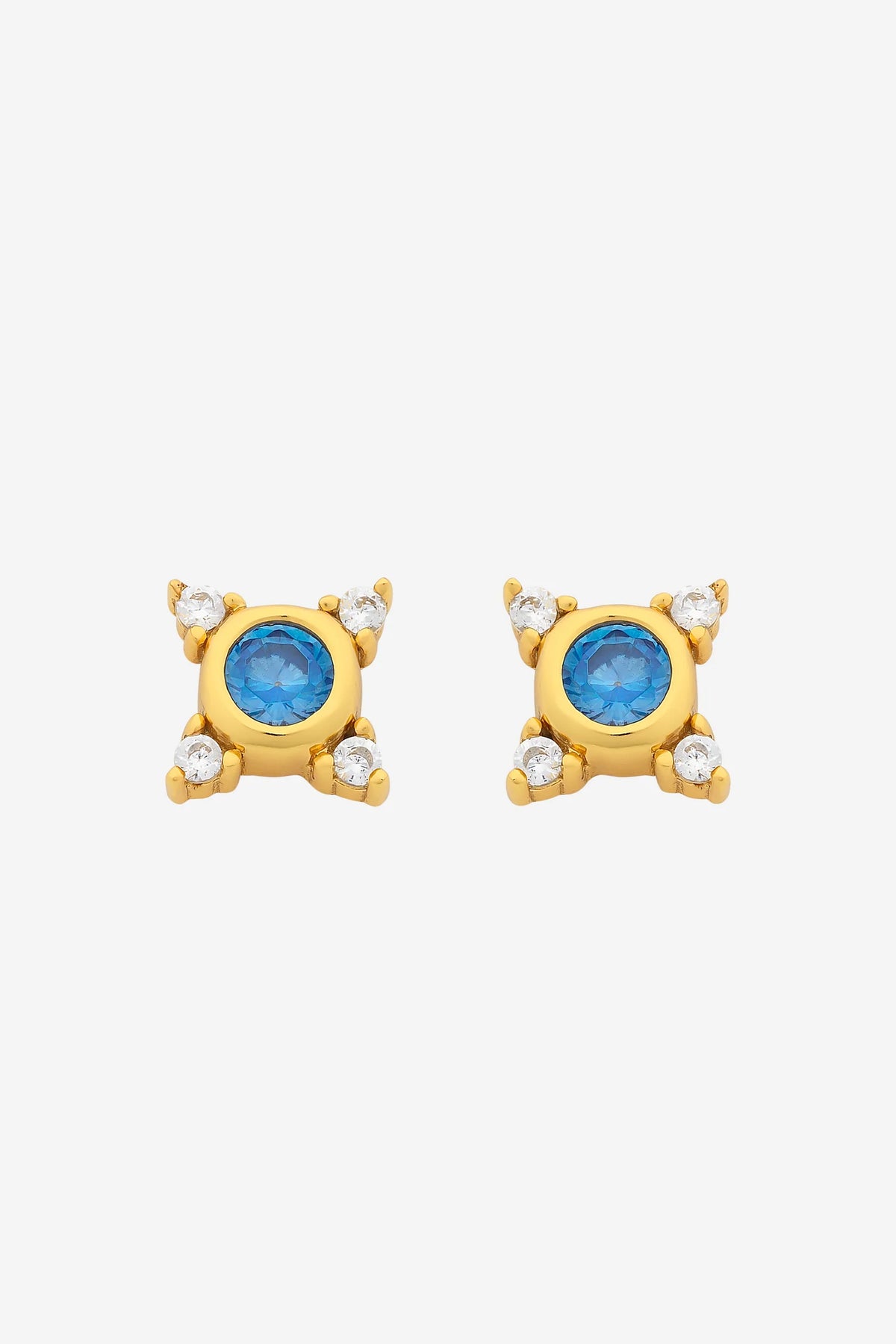Liberte Lauren Stud Earring | Gold Aqua