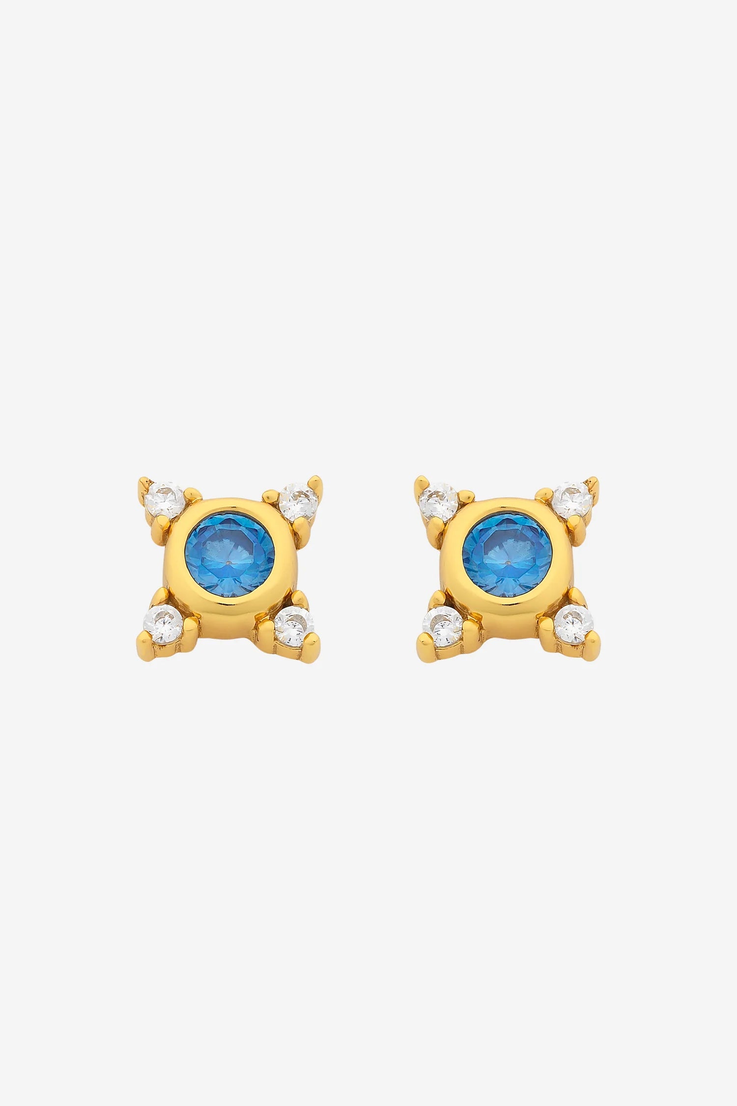 Liberte Lauren Stud Earring | Gold Aqua