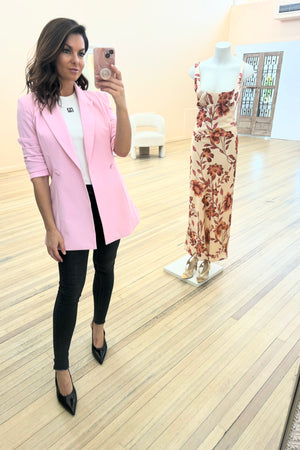 Chosen By Fifi & Annie The Double Breasted Blazer | Peony Pink || BEST SELLER / RESTOCKED