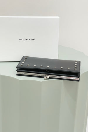 Dylan Kain The Large Forever Love Studded Wallet | Black/Silver