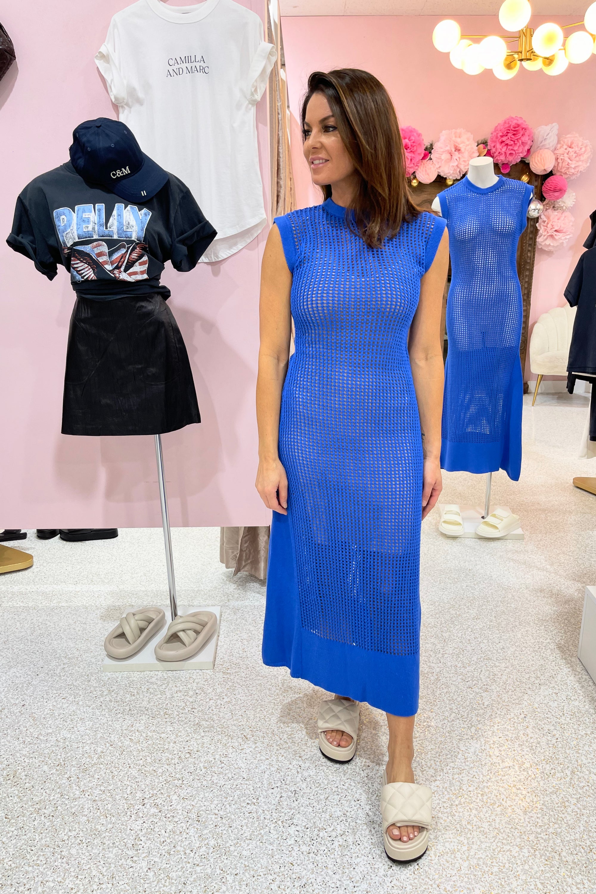 Ena Pelly Demi Knit Maxi Dress | Dazzling Blue