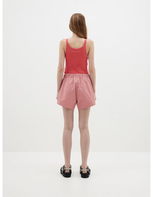 Bassike Canvas Flared Short | Pink Pomelo