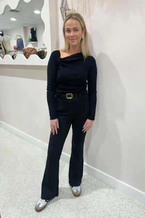 Chosen By Fifi & Annie Jessie Knot Shoulder Knit | Black