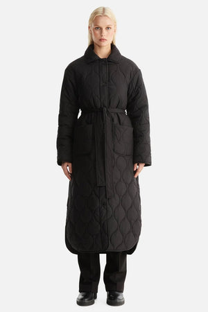 Ena Pelly Louise Quilted Puffer Jacket | Black