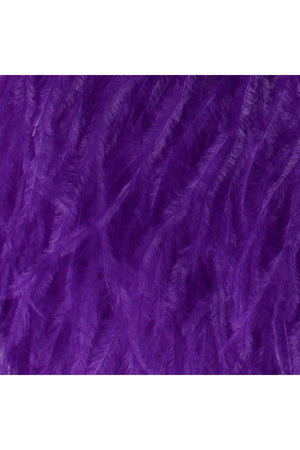Olga Berg Penny Feathered Frame Bag | Purple
