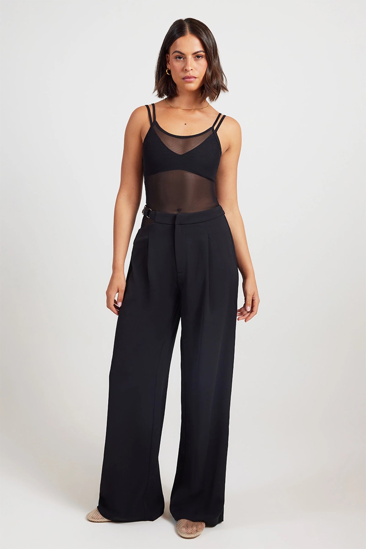 Misha Urban Rene Mesh Tank | Black