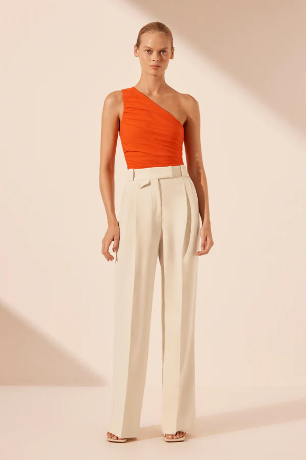 Shona Joy Beau One Shoulder Bodysuit | Hibiscus