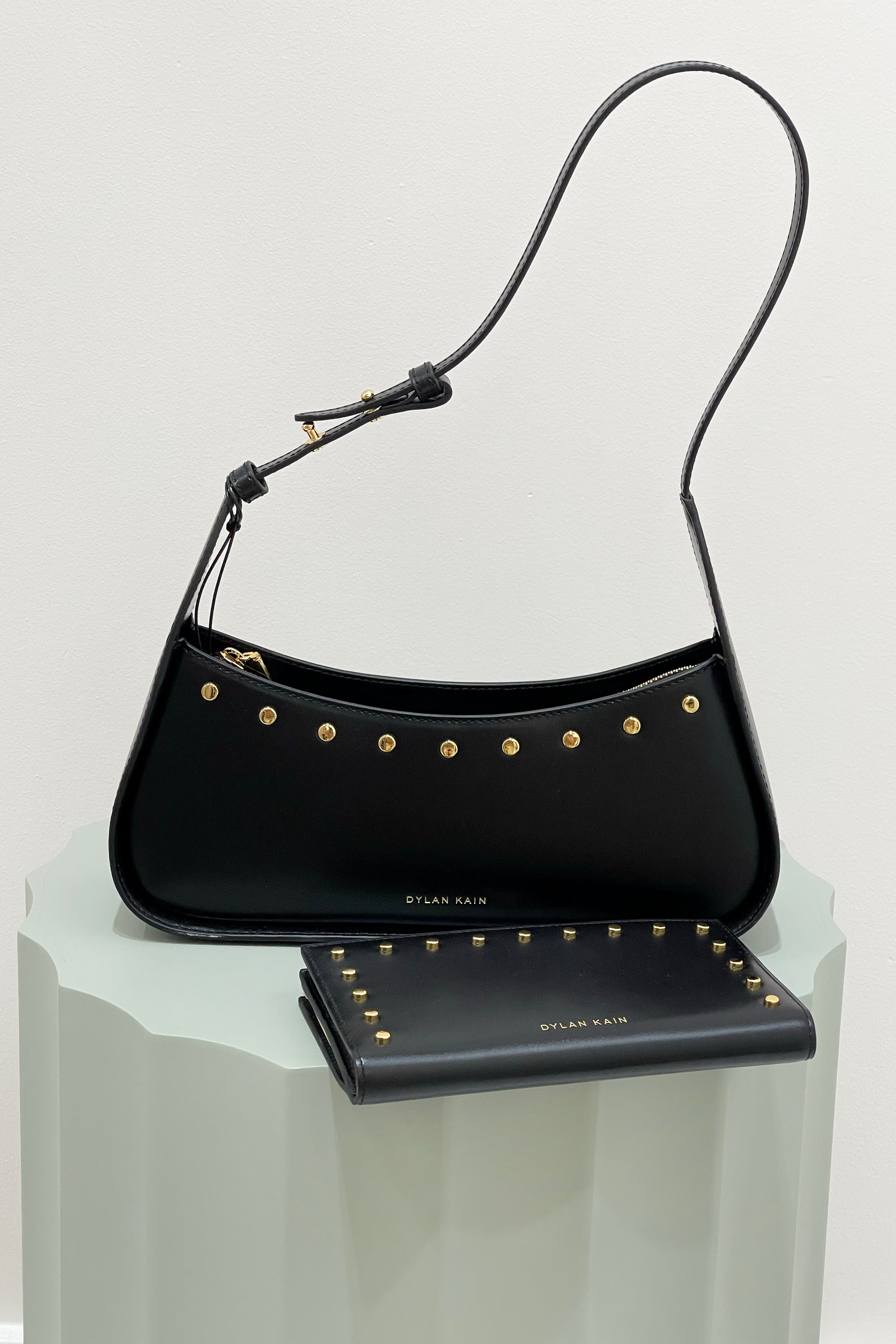 Dylan Kain The Remi Studded Bag | Black/Warm Gold