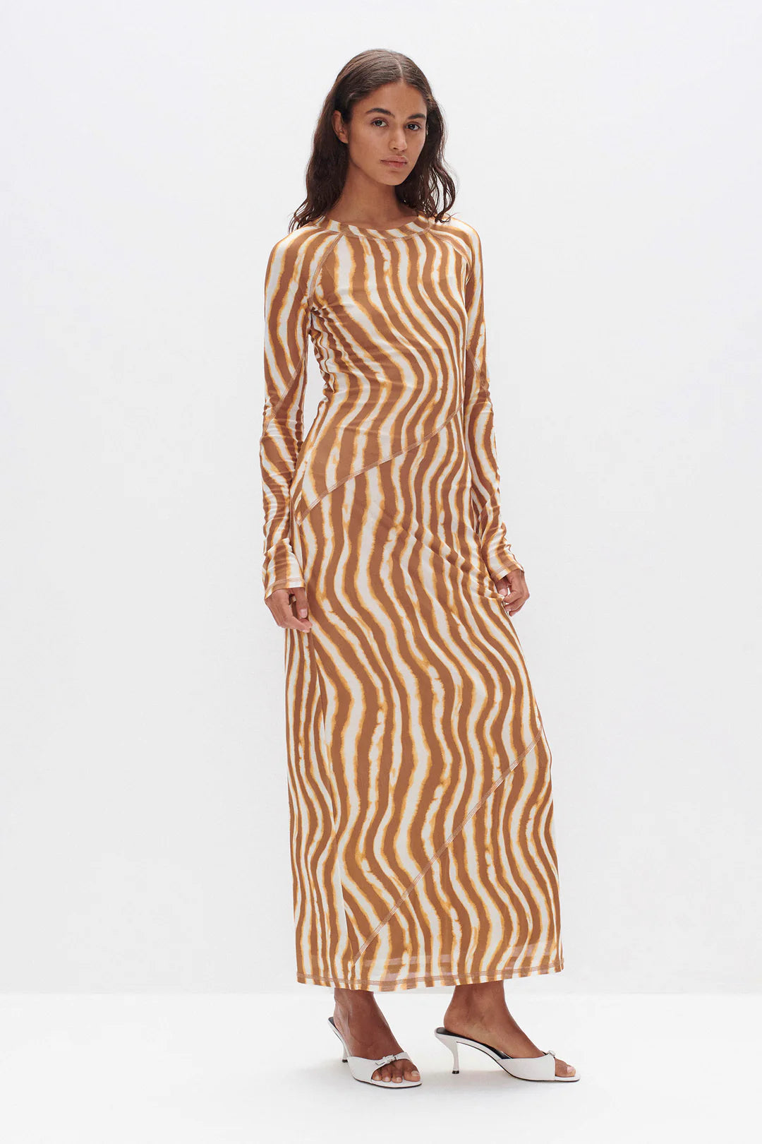 Ownley Carla Long Sleeve Dress | Tie Dye Stripe