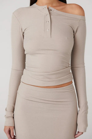 Bayse Brand Zinnia Top | Mushroom || BEST SELLER / RESTOCKED