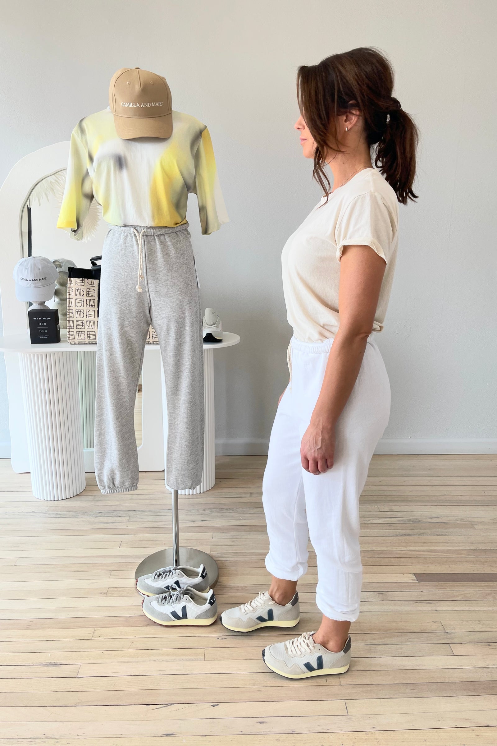 Perfect White Tee Johnny French Terry Sweatpant | White