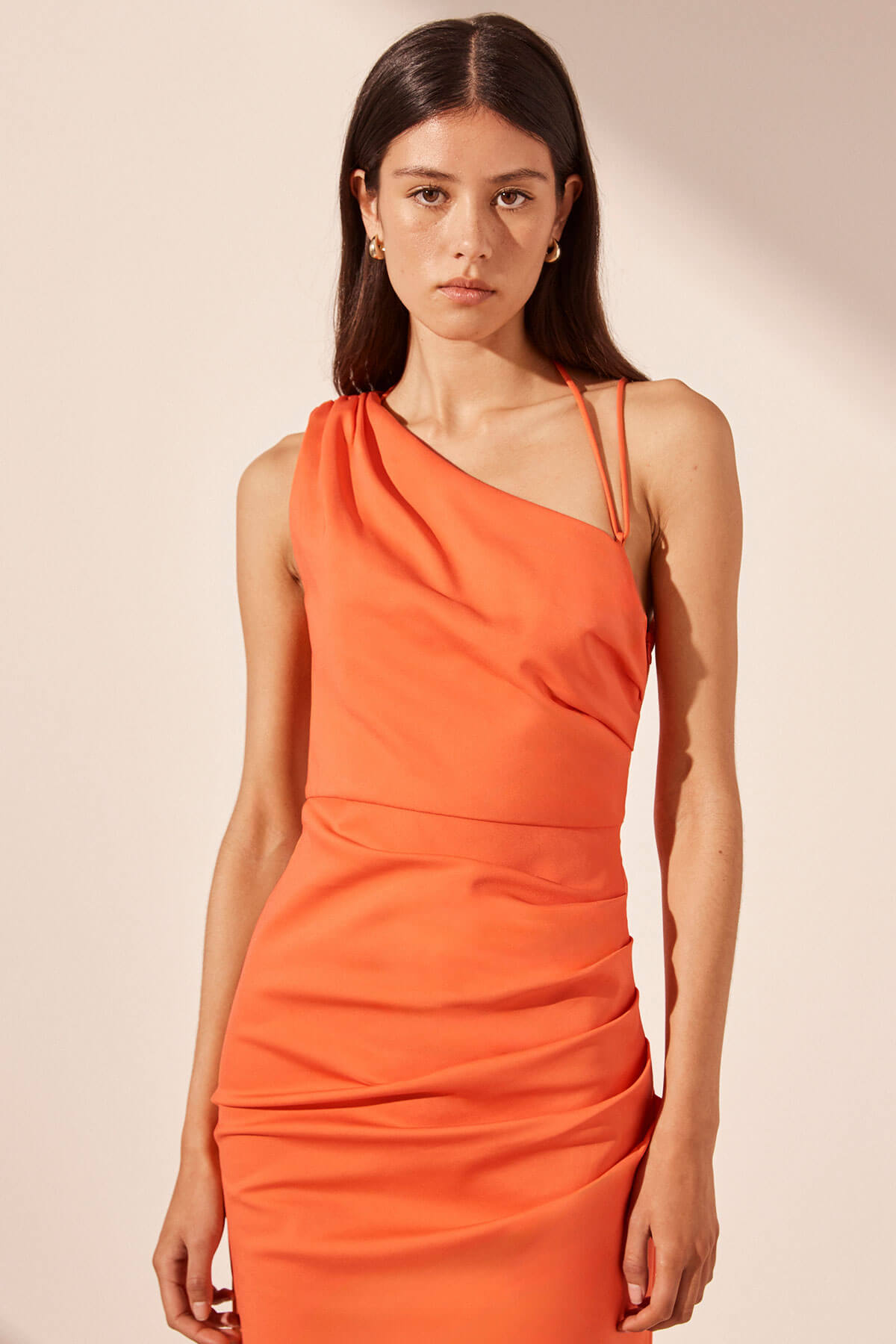 Shona Joy Lani Gathered Mini Dress | Hibiscus