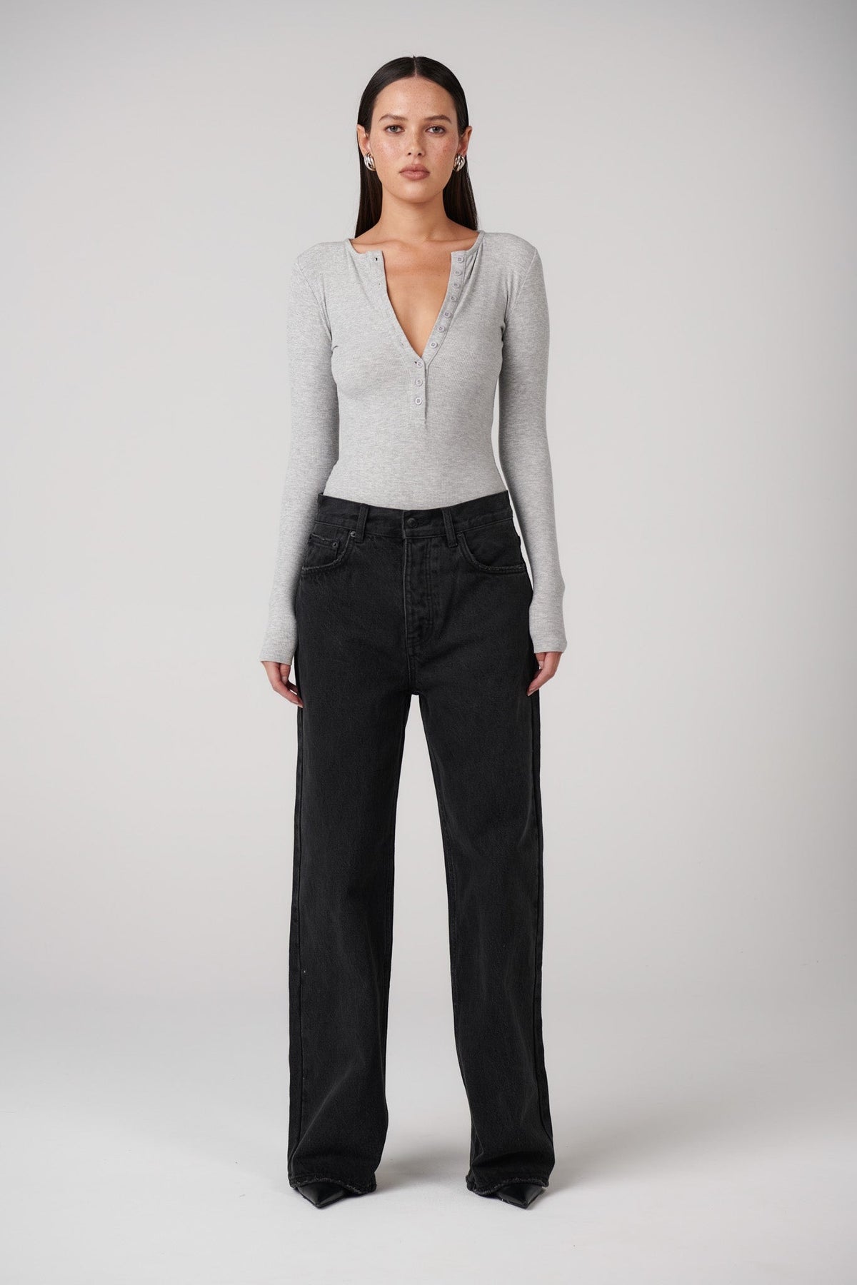 Bayse Brand Lara Bodysuit | Grey Marle || BEST SELLER / RESTOCKED