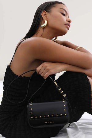 Dylan Kain The Delilah Studded Bag | Black/Warm Gold