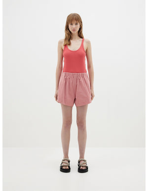 Bassike Canvas Flared Short | Pink Pomelo