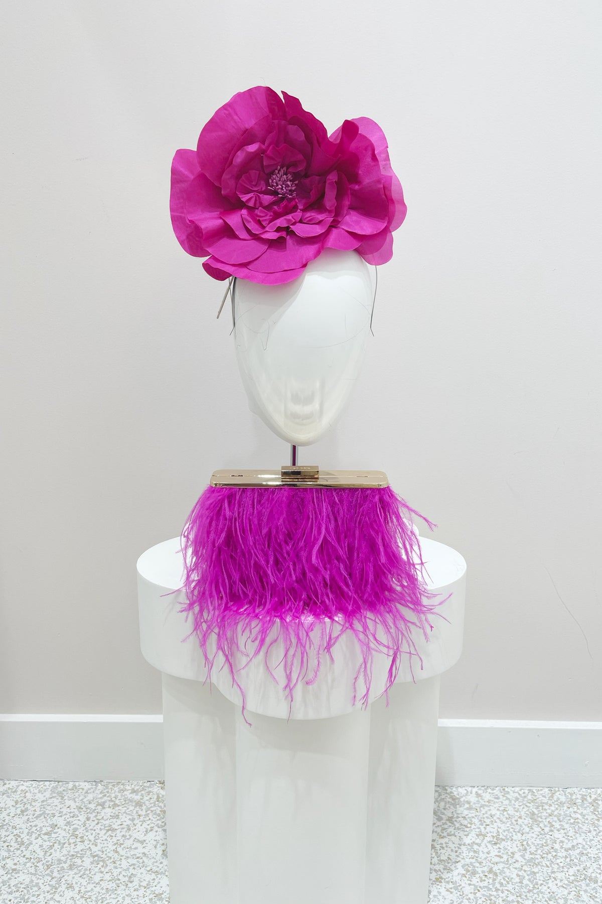 Morgan & Taylor Cindy Fascinator | Cerise