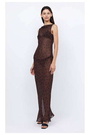 Bec + Bridge Turner Boatneck Maxi Dress | Chocolate/Black