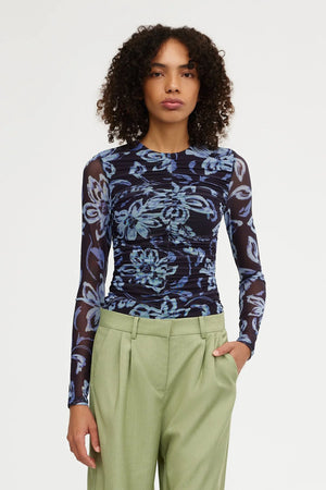 Significant Other Joan Long Sleeve Top | Dark Hibiscus