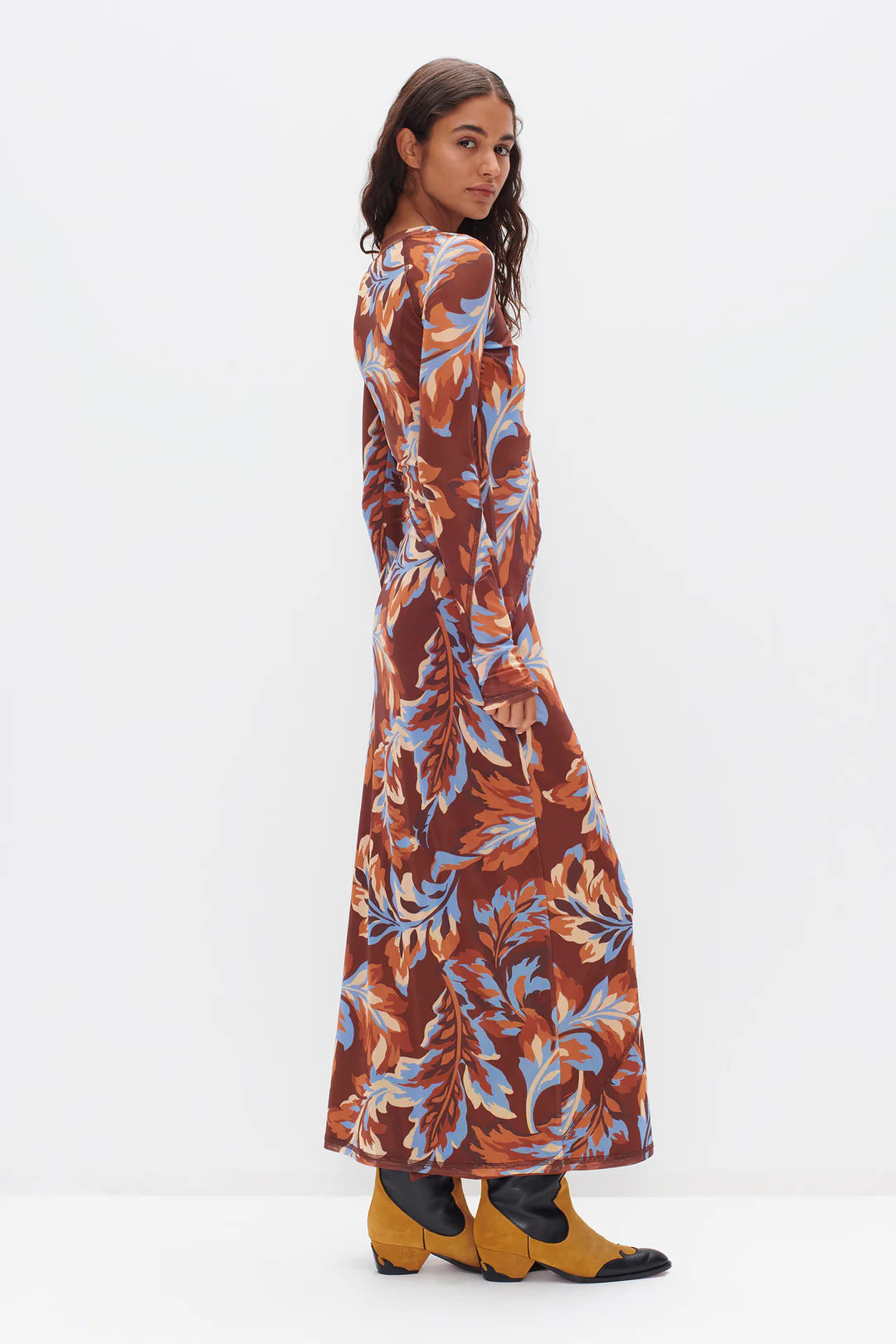 Ownley Carla Dress | Retro Leaf