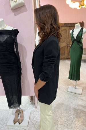 Shona Joy Irena Oversized Tailored Blazer | Black