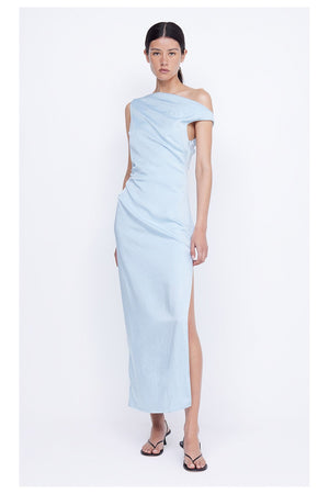 Bec + Bridge Rochelle Asymmetric Midi Dress | Dolphin Blue