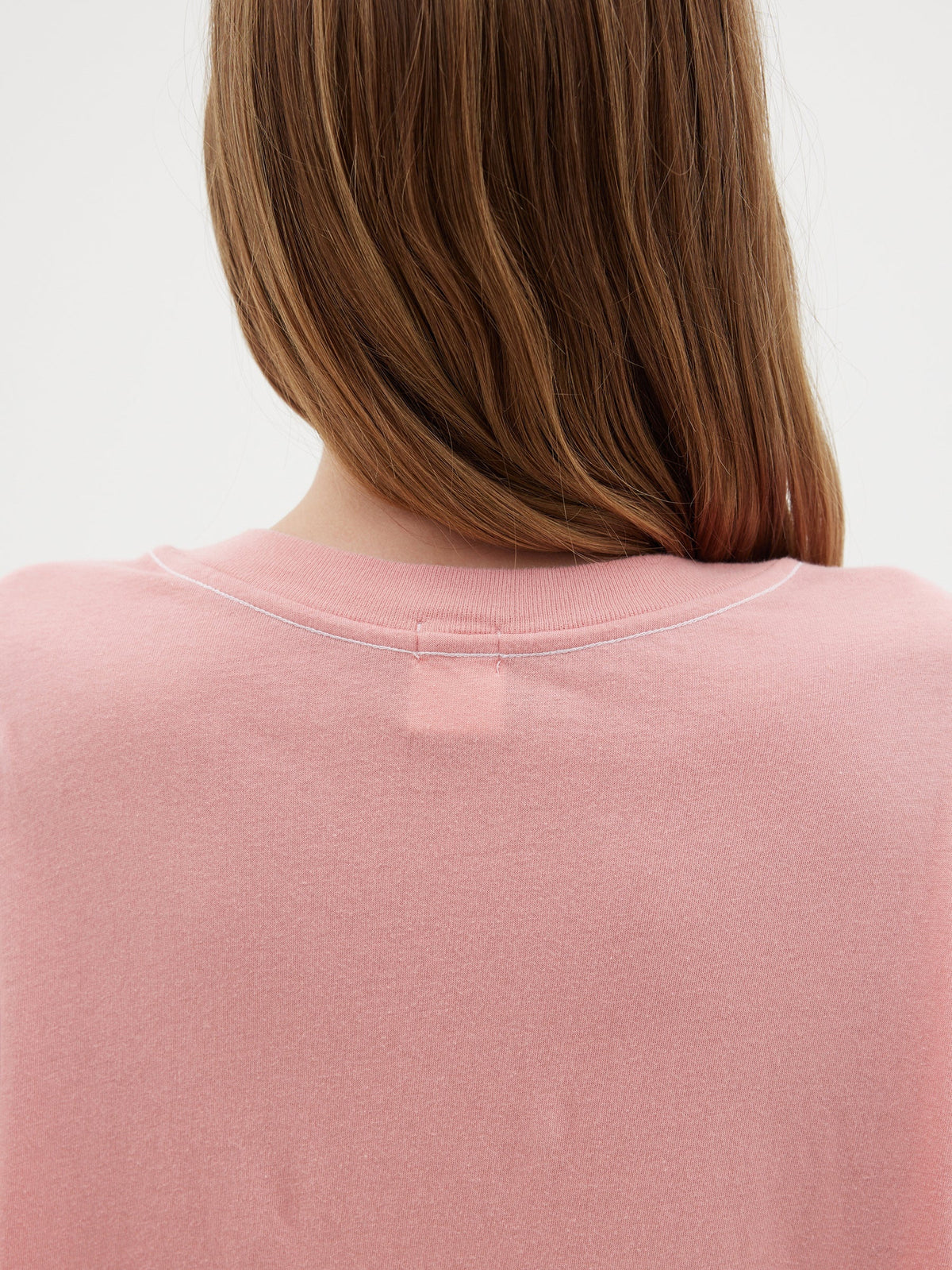 Bassike Slouch Boyfriend Short Sleeve T-Shirt | Pink Pomelo